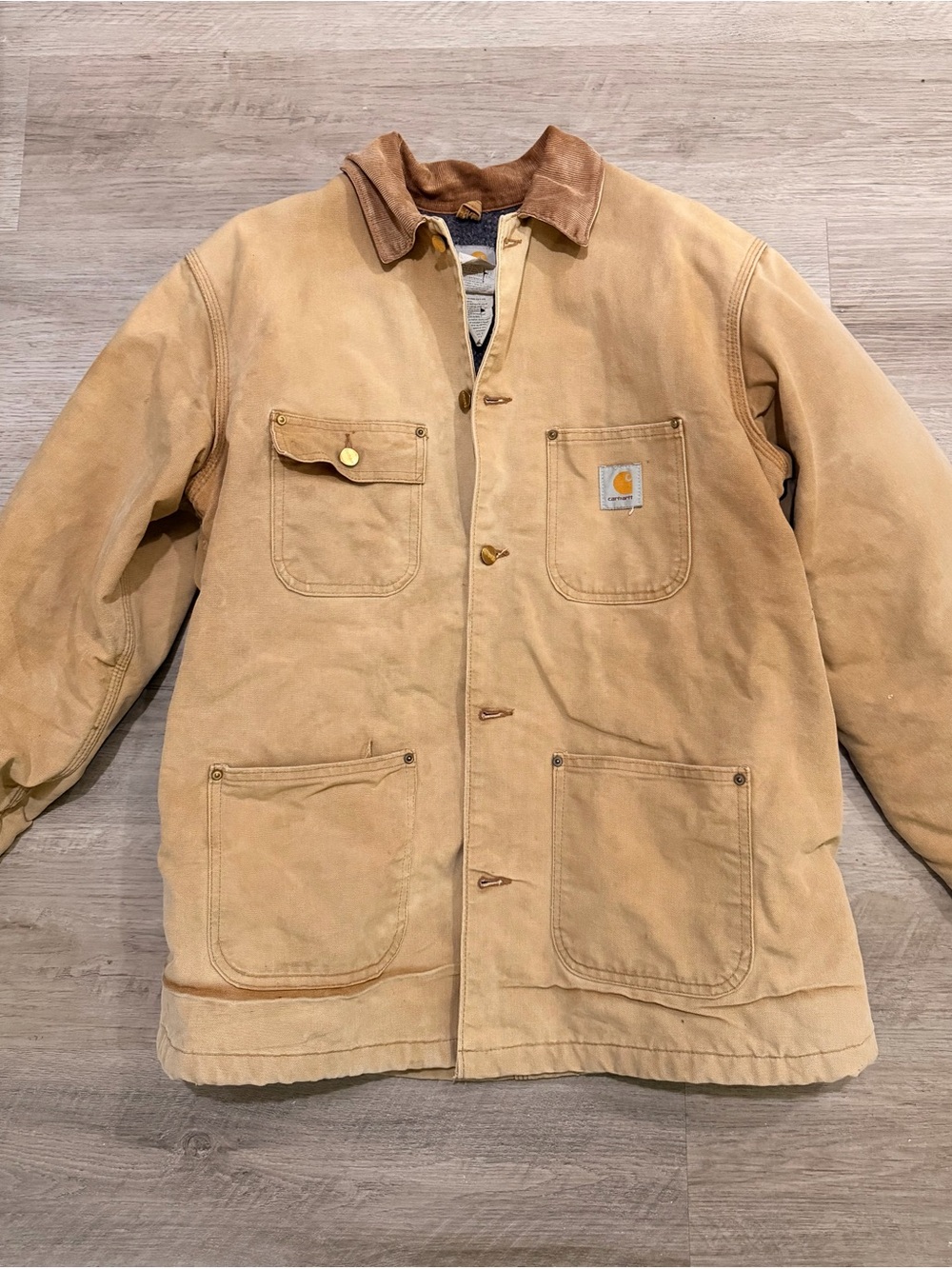 Carhartt Tan/Carhartt BRN C01 Chore Coat Vintage